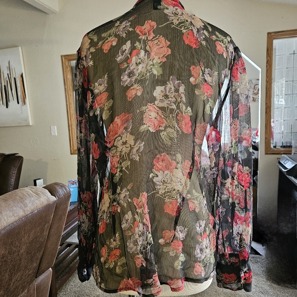 LAUREN Ralph Lauren Sheer Ruffled Blouse - Picture 8 of 10